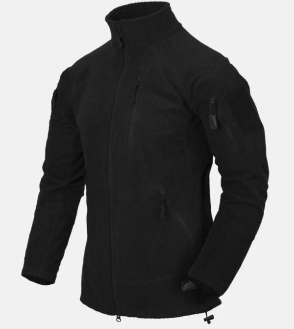 Alpha Grid Fleece Jacket Black